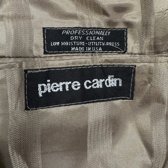 Pierre Cardin Pinstripe Sports Coat Blazer Jacket Mens Brown *SZ 44 - Picture 3 of 9